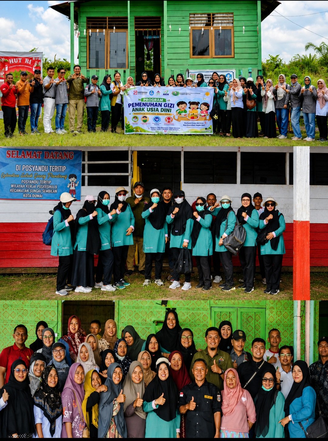 Ketua TP PKK Kecamatan Sungai Sembilan Dampingi Ketua TP PKK Kota Dumai Gelar Cek Kesehatan dan Pengobatan Gratis di Batu Teritip