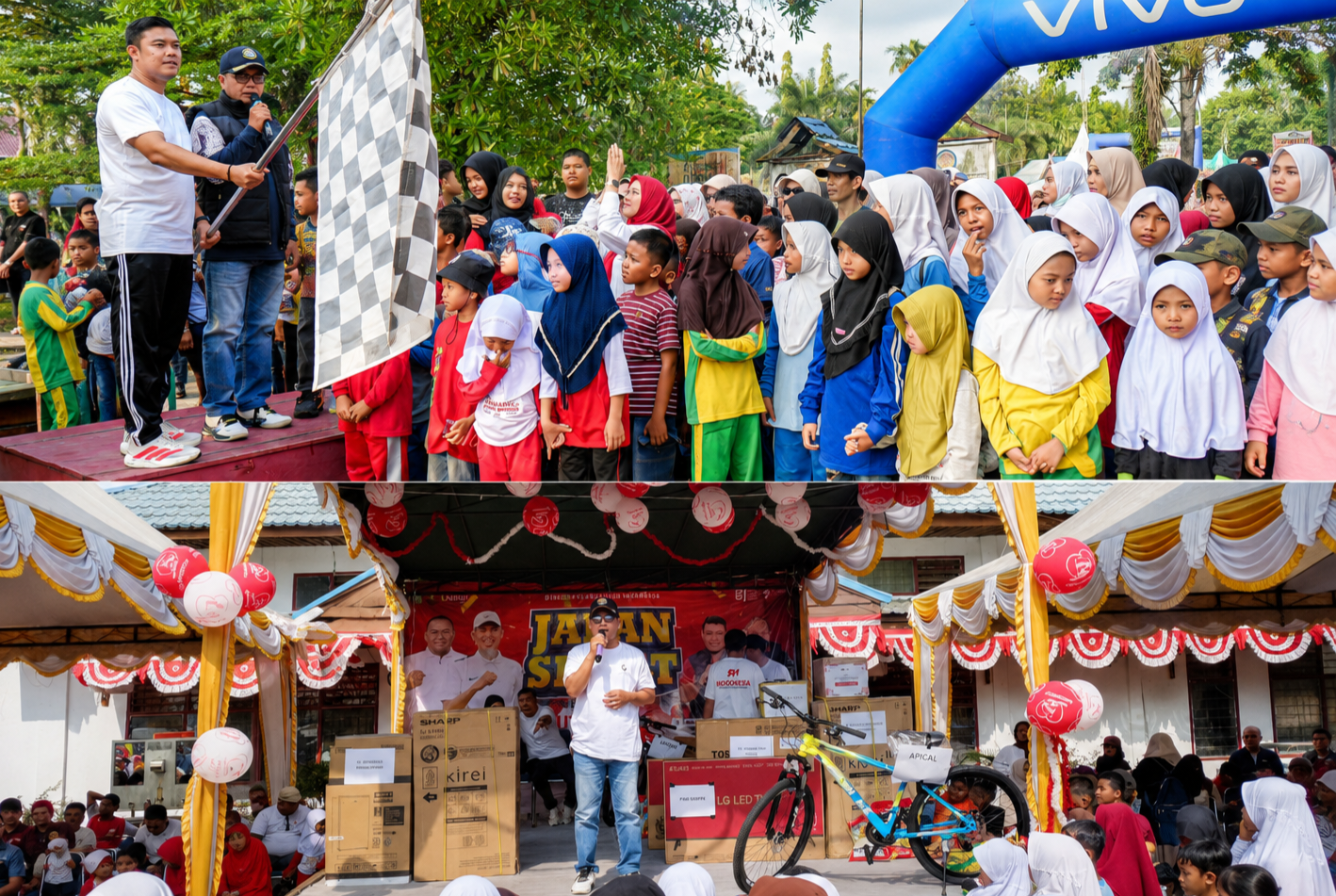 Peringati Hari Kemerdekaan, Camat Sungai Sembilan Adakan Jalan Santai & Senam Sehat Bersama