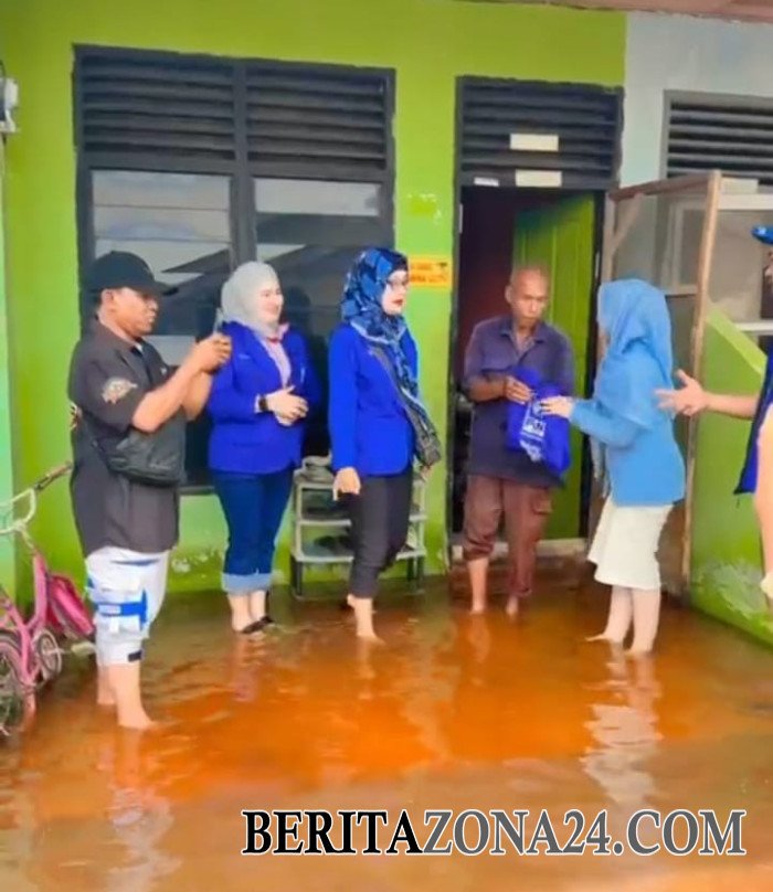 Banjir dan Air Pasang Ganggu Aktivitas Warga, PAN Dumai Salurkan Bantuan Makanan