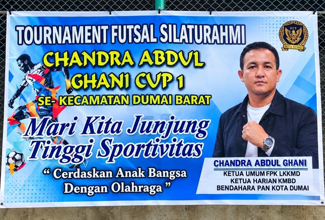 Ichan AG Buka Tournament Futsal Silaturahmi Chandra Abdul Gani Cup 1 di Dumai Barat