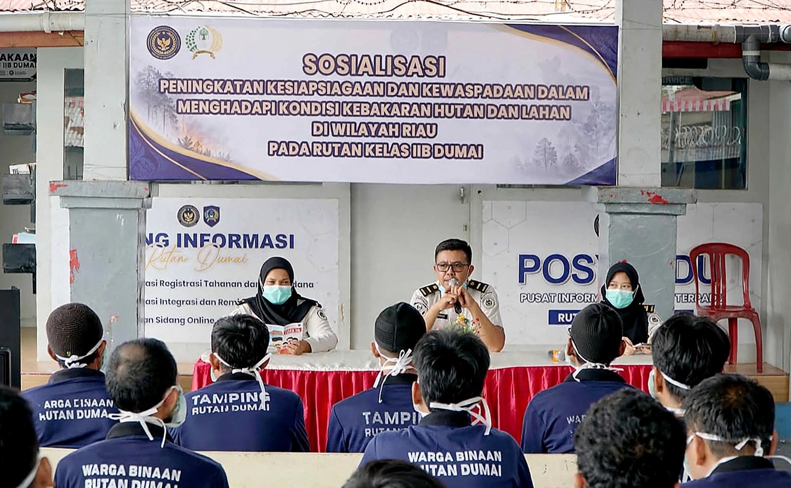 Rutan Kelas IIB Dumai Sosialisasikan Bahaya Kabut Asap Akibat Karhutla Kepada Warga Binaan