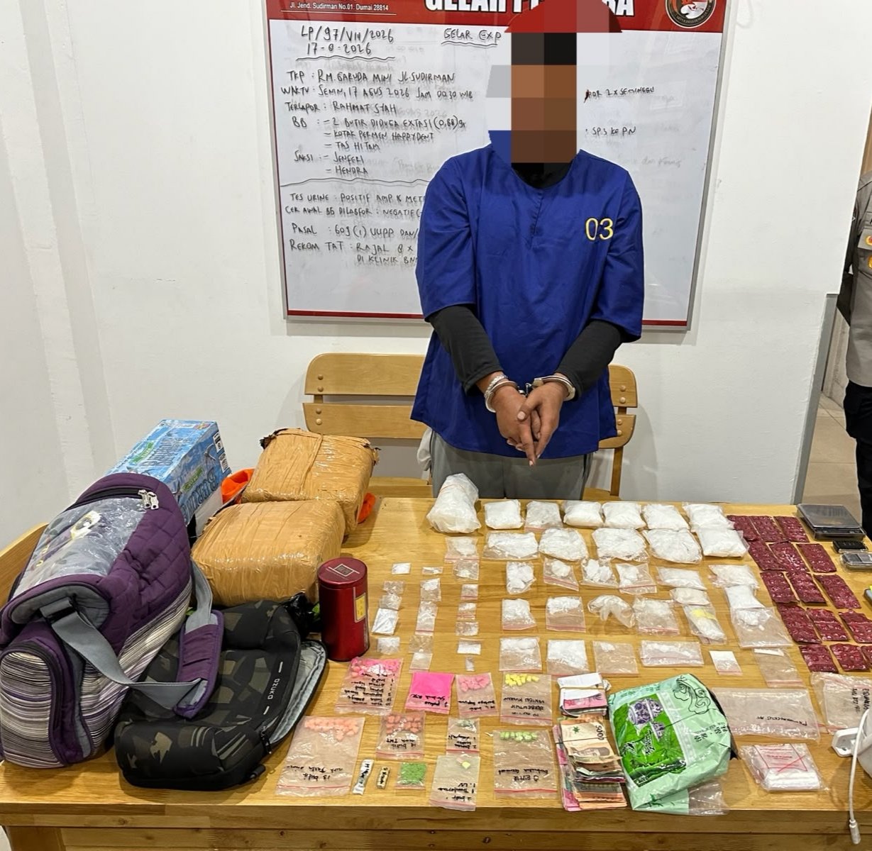 2 Kilo Sabu dan Narkoba Jenis Lainnya Diamankan Polres Dumai