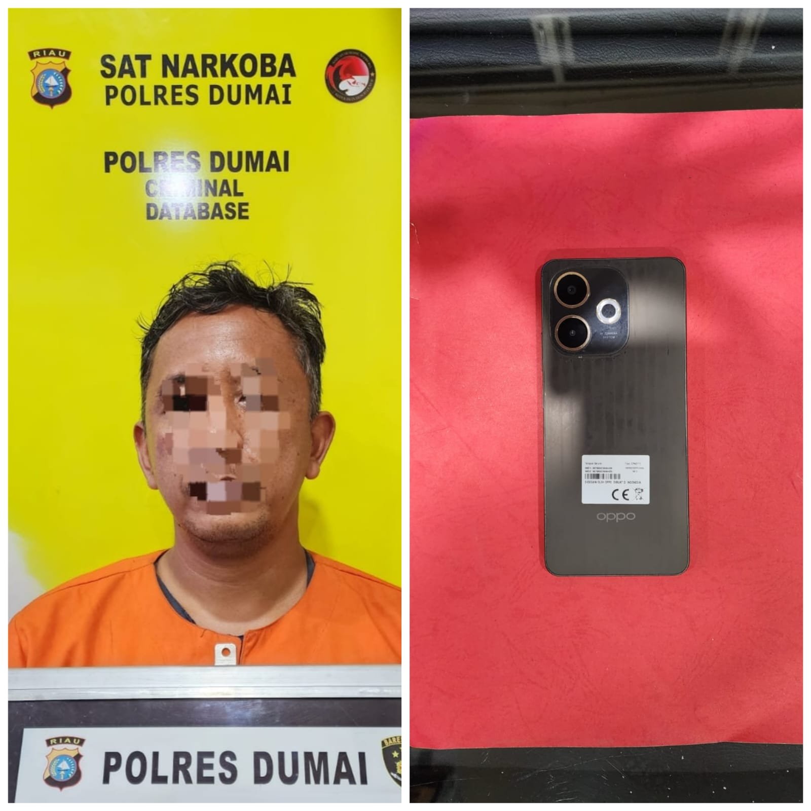Seorang Pria DPO Kasus Narkoba Diamankan Satresnarkoba Polres Dumai di Bathin Solapan