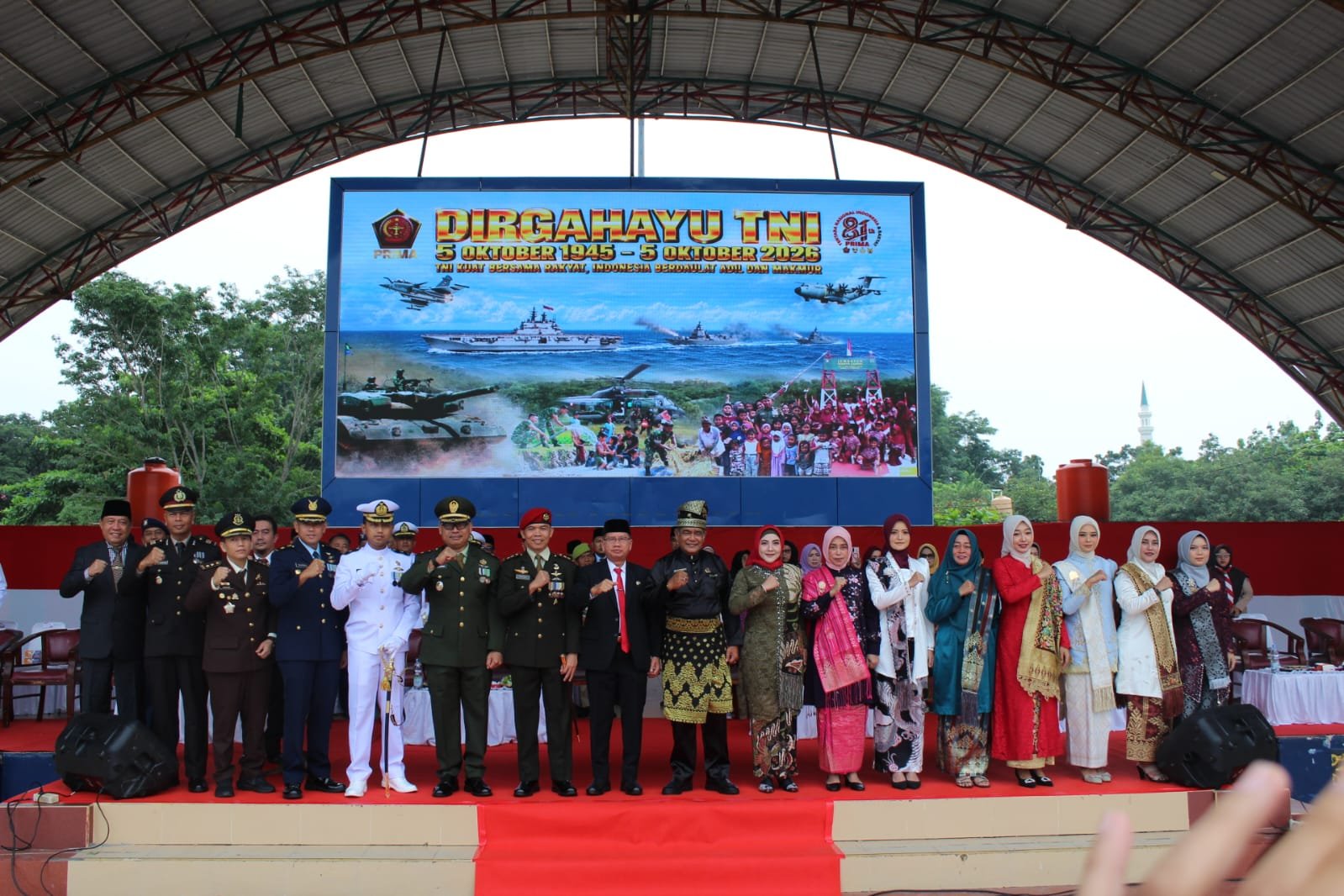 Perkuat Sinegritas TNI -Polri, Kapolres Dumai Hadiri Upacara HUT Ke 81 TNI
