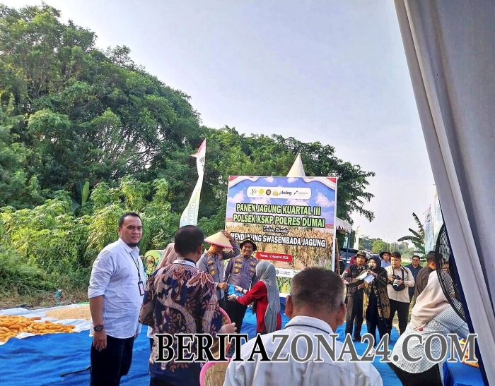 Pelindo Hadiri Panen Jagung Ketahanan Pangan di Dumai