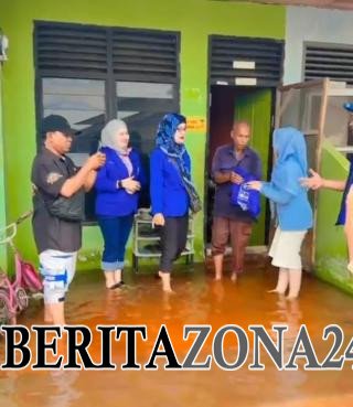 Banjir dan Air Pasang Ganggu Aktivitas Warga, PAN Dumai Salurkan Bantuan Makanan