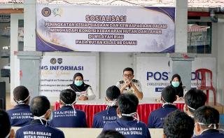 Rutan Kelas IIB Dumai Sosialisasikan Bahaya Kabut Asap Akibat Karhutla Kepada Warga Binaan