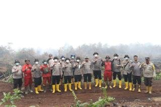 Lahan Bekas Karhutla di Sungai Sembilan Ditinjau Siswa Sespimmen Polri